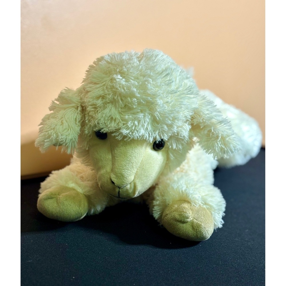 Walmart Plush Lamb Stuffed Animal Cream Sherpa Sheep Laying Down Toy